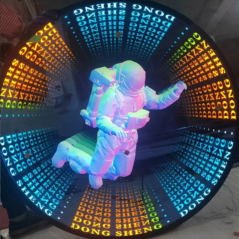Customization Indoor Led Floor Panel Display Screen Hardened Glass Unlimited Abyss Mirror Decorative Light Box