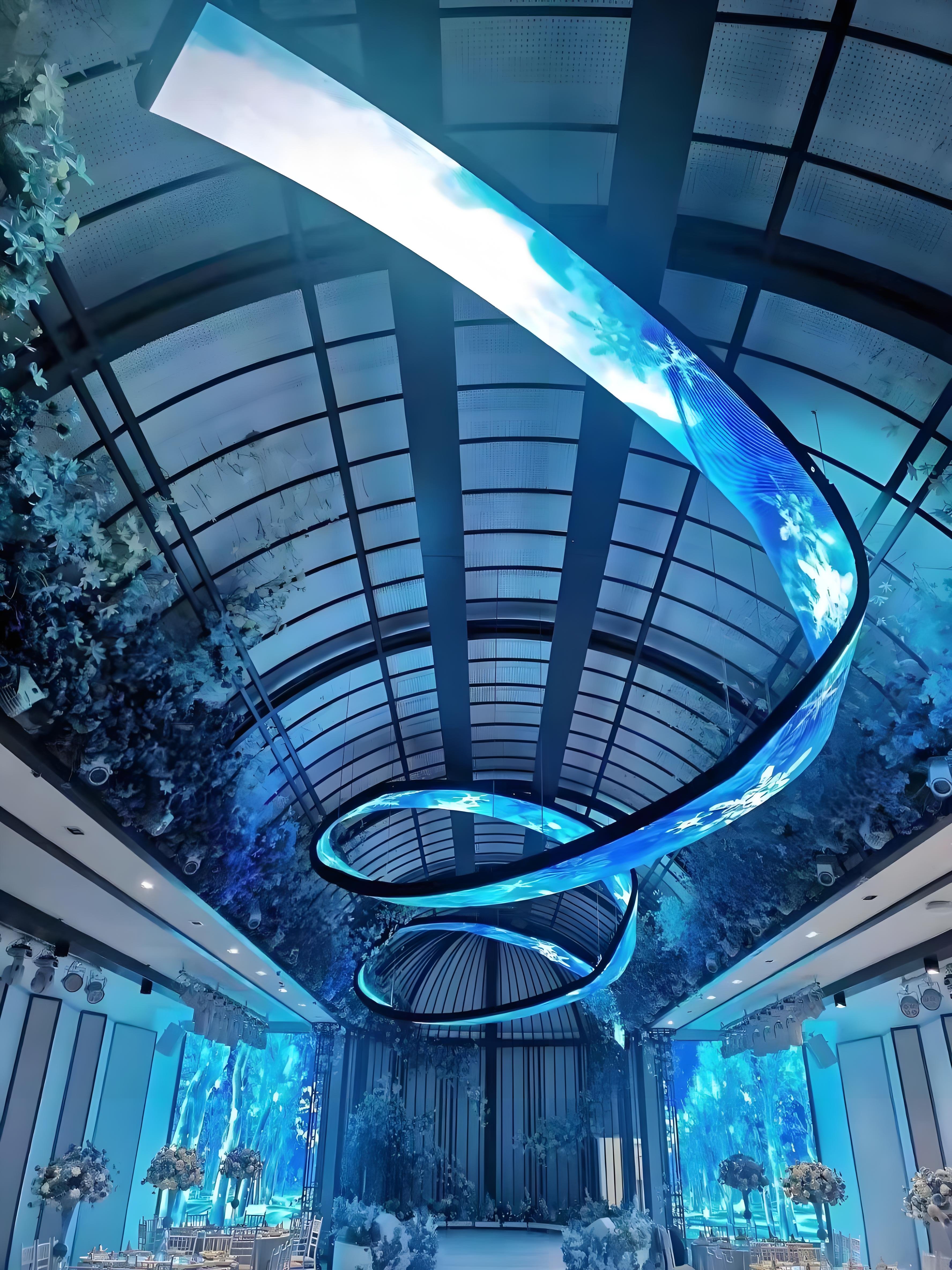 Lino P2.5 25 Indoor/Outdoor Circular LED Board Pantala Flexible Curve Display Screen P2 P3 P4 Cylinder Retail Store Education