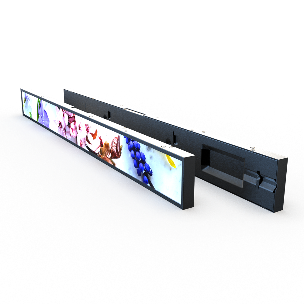 23.1 inch 60cm hd retail store wide touch screen monitor shelf edged Bigbull stretch bar lcd advertising display