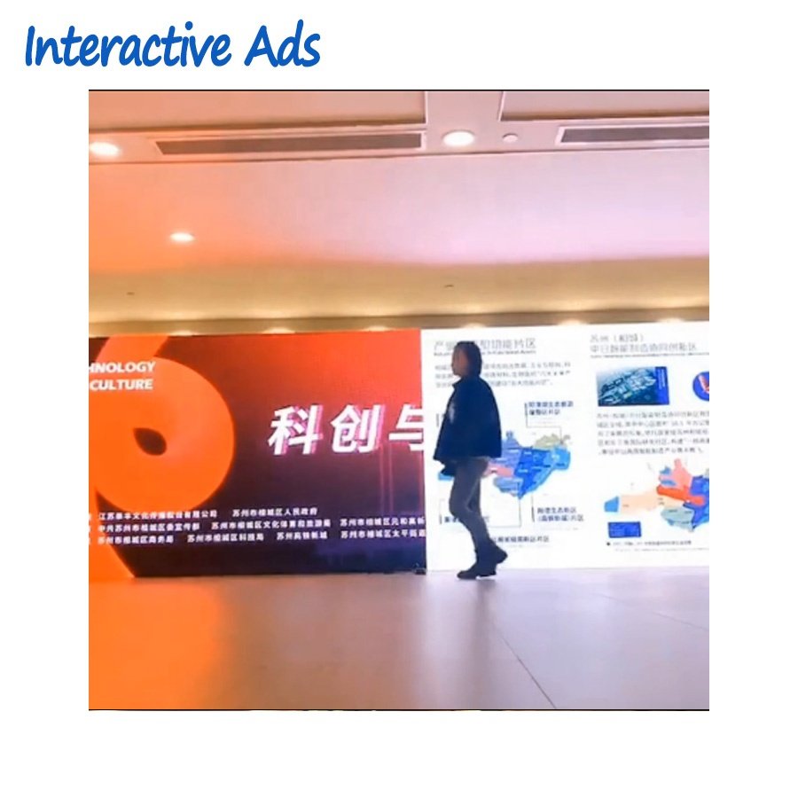 Interactive Billboard 3D Led Screen Board Ads Trailer Advertising Wall Hologram Walking Projector Art Ad For Street Public Space