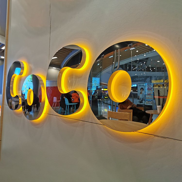 Custom 3d backlit signage logo light up letter 3d channel letter business led lighting sign board custom led sign for business