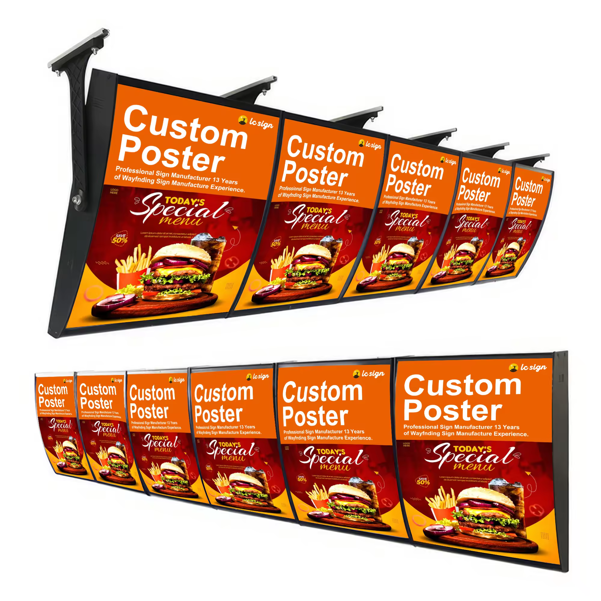 Shop Outdoor ultra thin Light Box Illuminated Advertising Sign Board Led slim light box Picture Frames For Advertising Display