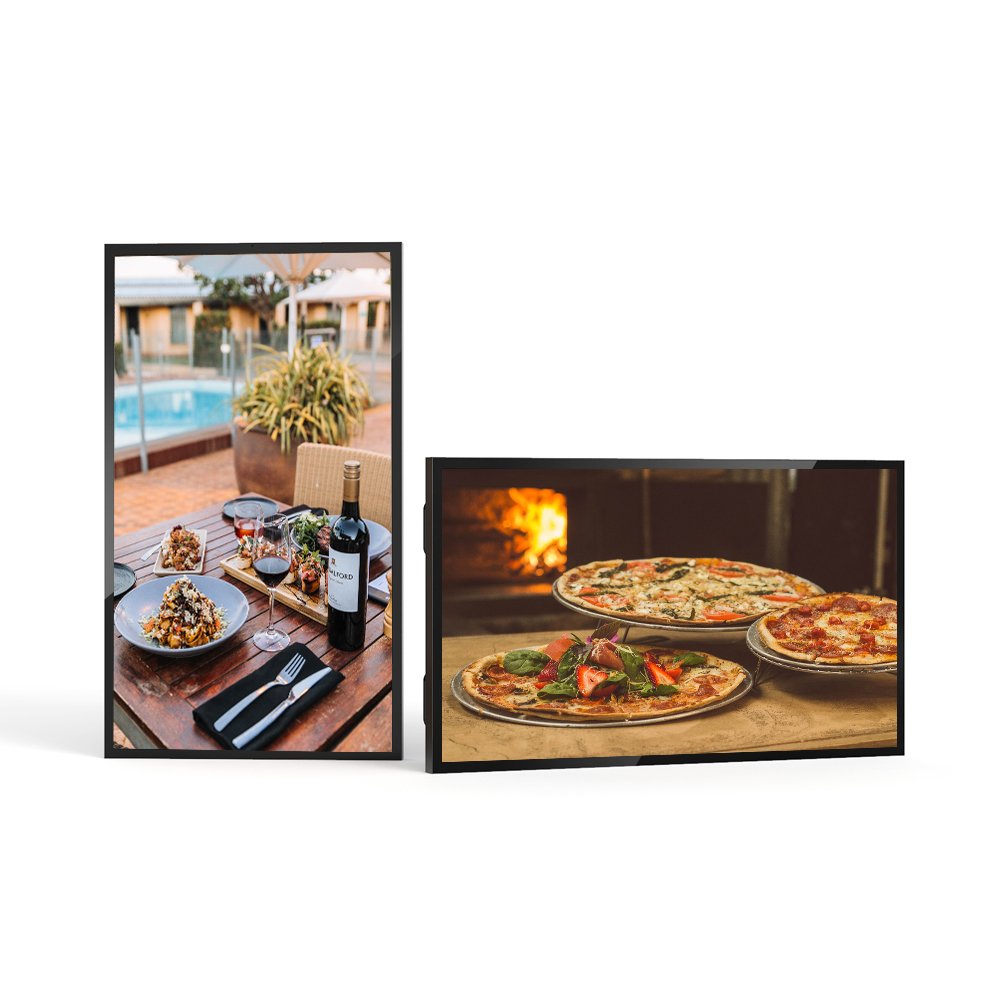 Outdoor Floor Standing Digital Signage Advertising Display 32 43 55 65 Inch Digital Menu Board with Splicing Screens