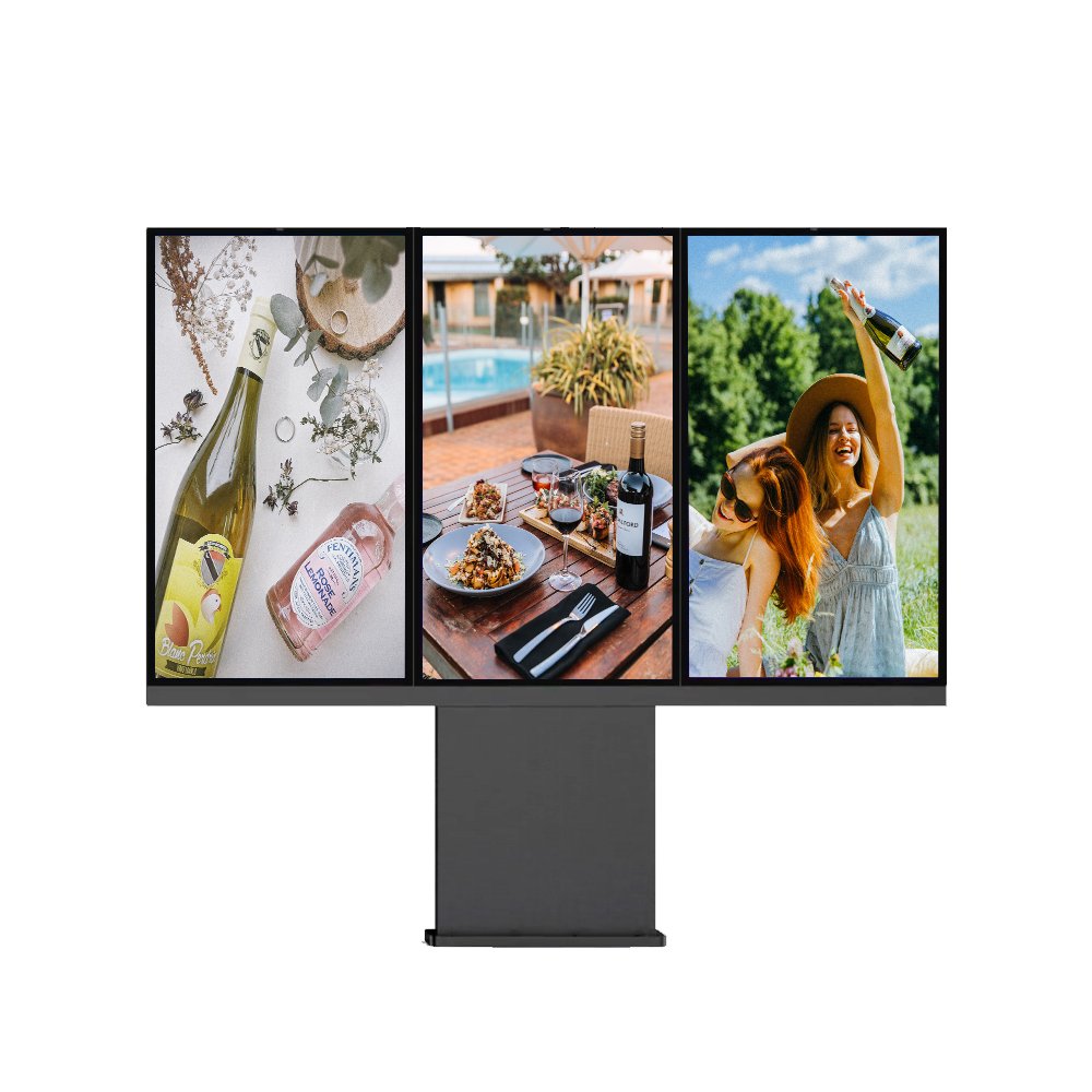 Outdoor Floor Standing Digital Signage Advertising Display 32 43 55 65 Inch Digital Menu Board with Splicing Screens