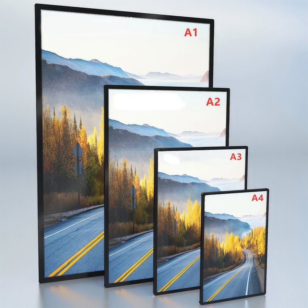 Poster Frame led menu light box for restaurant led slim menu board Aluminum Frame advertising light box