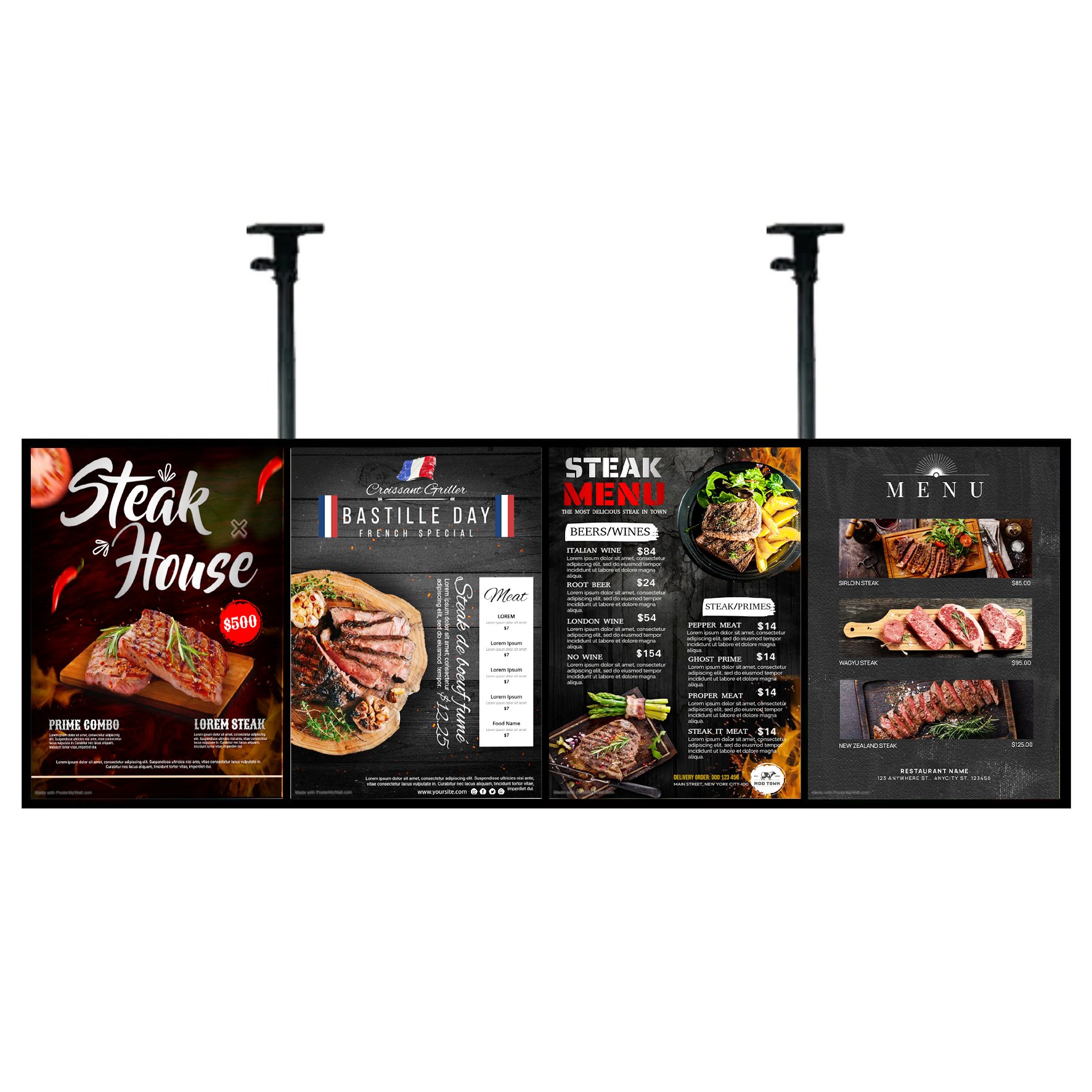 Wholesale Ultra Slim Display For Restaurant Menu Board Customized Led Light Box Cafe Menu Board Menu Advertising Light Boxes