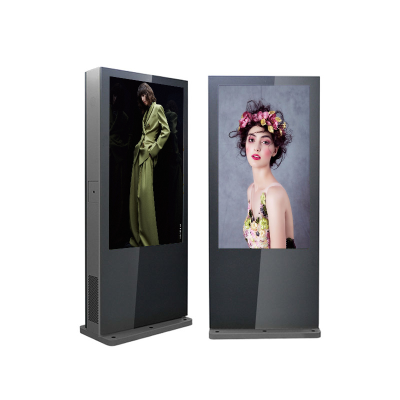 High Brightness 55 65inch Outdoor Waterproof Kiosk Totem Advertising Floor Standing Lcd Displays Screen Digital Signage