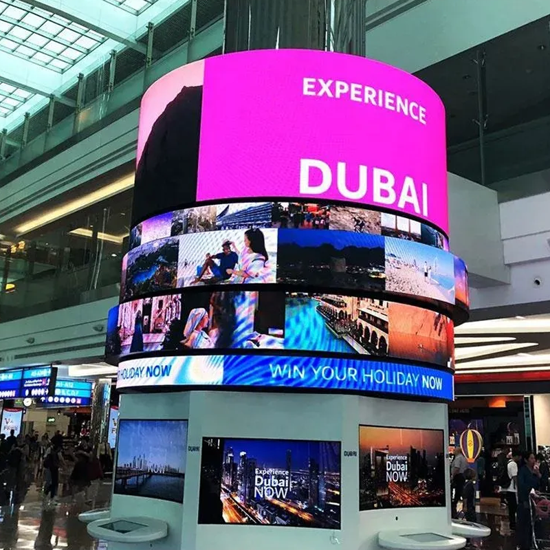 P2.5 P4 2.5MM 4MM Indoor Full Color Display Board Curved Video Wall Flexible Led Screen For Advertising