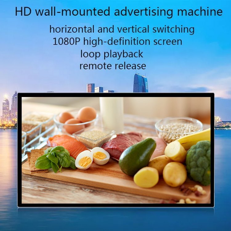 32 43 49 55 65 75 86 inch High Definition Wall-mounted Advertising Machine Commercial Monitor for Indoor OEM Supplier