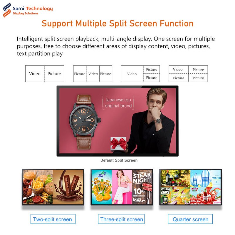 18.5 Inch Look Walker Video All In One Display Menu Board Ultra Thin Digital Signage