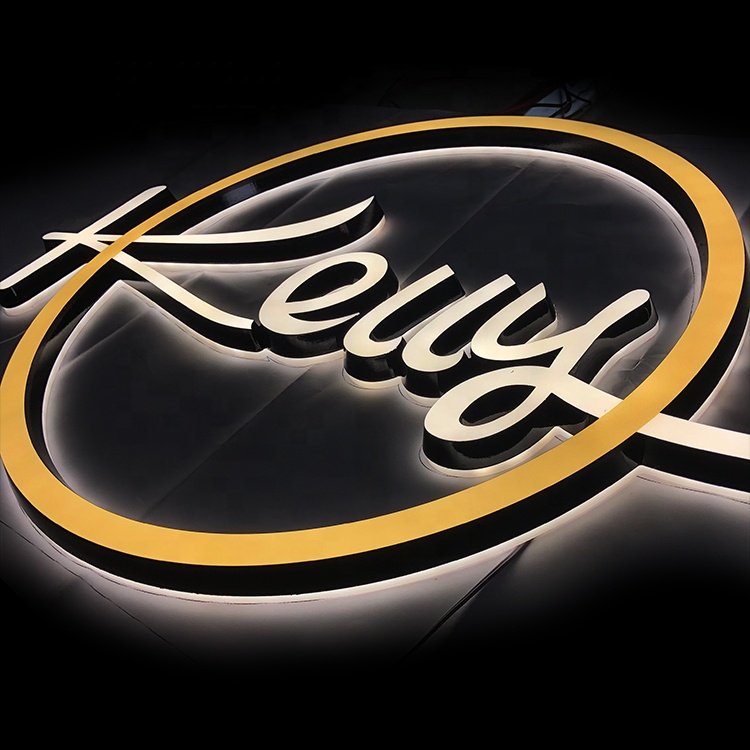 High quality custom Acrylic Letters 3D Illuminated Sign Acrylic business logo 3d custom led sign for business Indoor / Outdoor