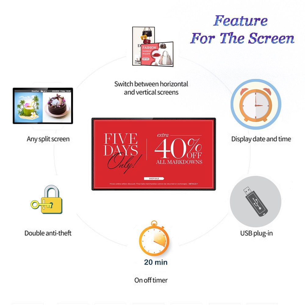 32 inch Factory Price Digital Signage and Displays Wall Mount Black Screen Indoor Lcd Panel Display
