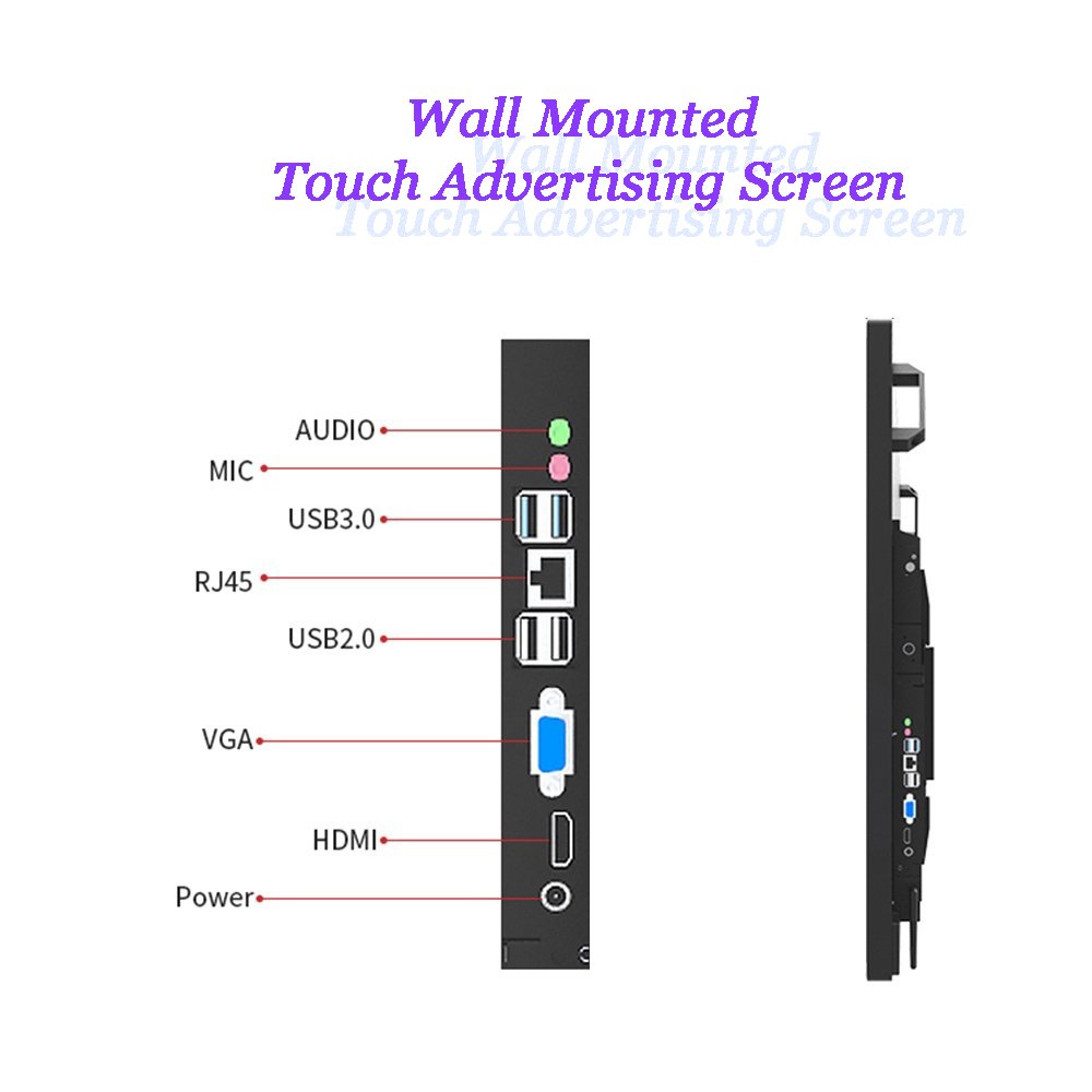 32 inch Factory Price Digital Signage and Displays Wall Mount Black Screen Indoor Lcd Panel Display