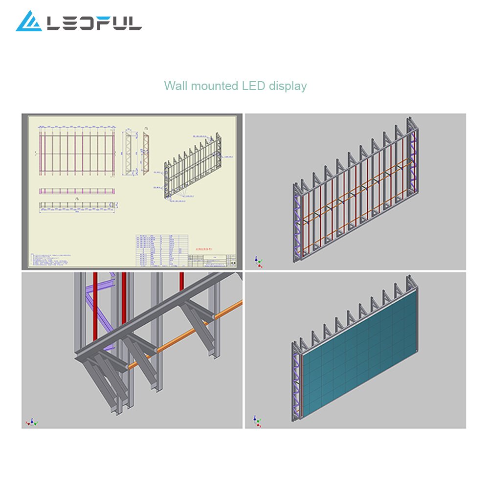 LEDFUL Advertising Screen Full Color Outdoor Large P2.5 P3 P4 P5 P6 P8 3D LED Display Screen