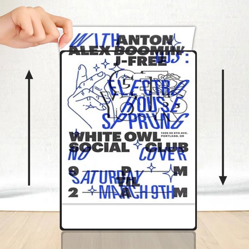 A2/A3/A4 Tempered Glass Adjustable Floor Sign Holder Custom Shape Poster Light Box Display Board for Restaurant Hotel Use