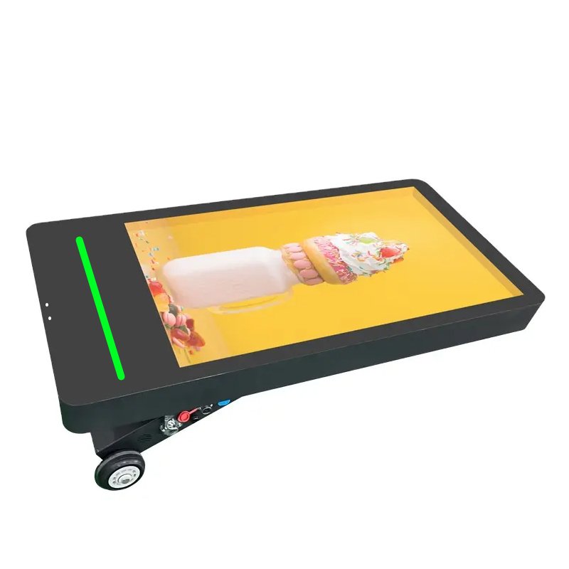 Outdoor 32inch Lcd Portable Advertising board High Brightness 1800 nit Waterproof Movable Kiosk Foldable Battery Digital Signage