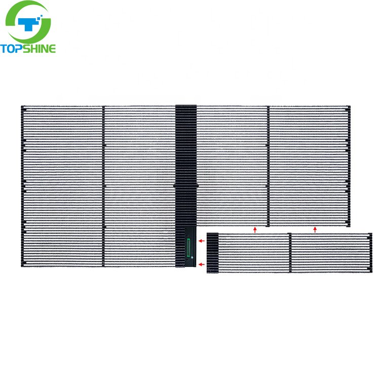 Indoor Outdoor Clear Glass LED Film Screen Shopping Window Display Customized P3.91-7.82 Transparent Screen