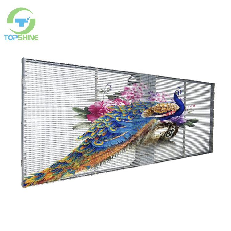 Indoor Outdoor Clear Glass LED Film Screen Shopping Window Display Customized P3.91-7.82 Transparent Screen