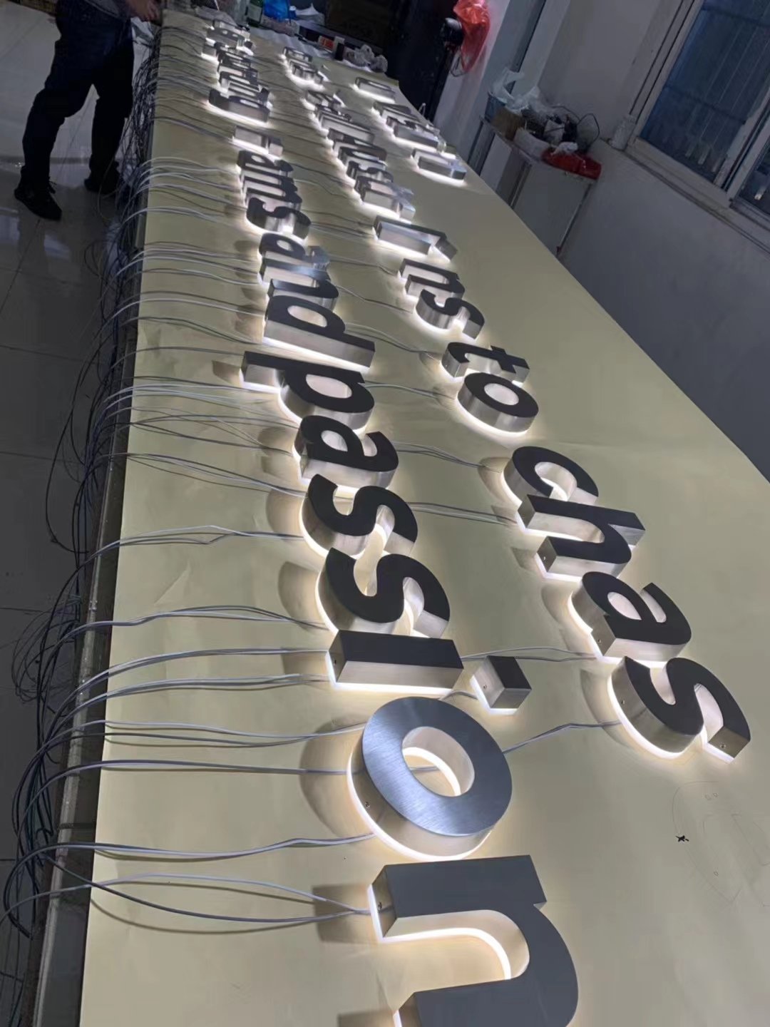 High Bright 3D Outdoor LED Light Sign Letters Store Front Electronic Advertising Acrylic Sign Boxes
