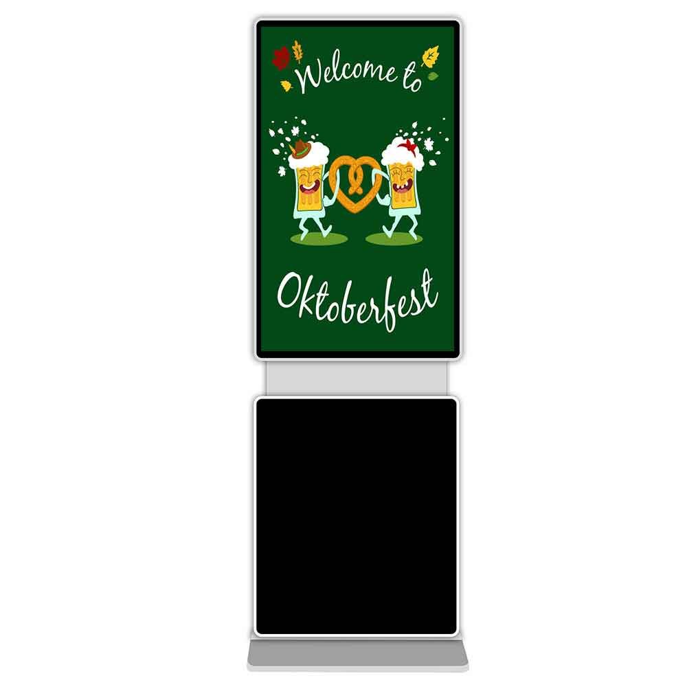 46 inches vertical double screen touch network advertising machine rotating floor advertising screen