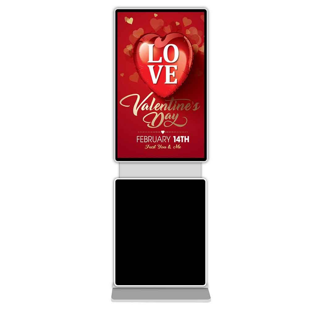 46 inches vertical double screen touch network advertising machine rotating floor advertising screen