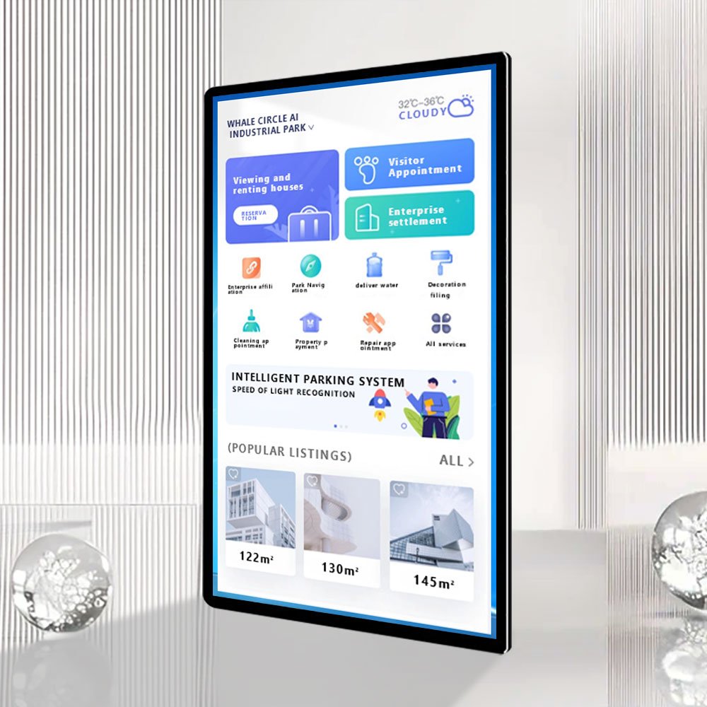 43-inch indoor advertising player ultra-thin LCD android digital display wall-mounted touch screen