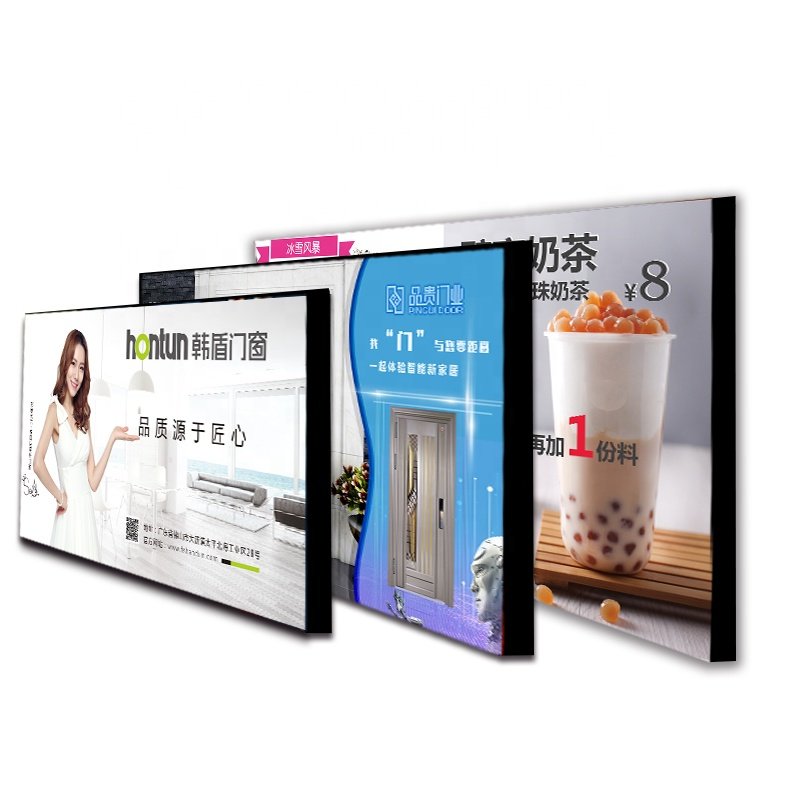 Led Display Board Advertising Light Box High Bright Promotion Store Logo Customized Quick Lock Corners Flashing Mode