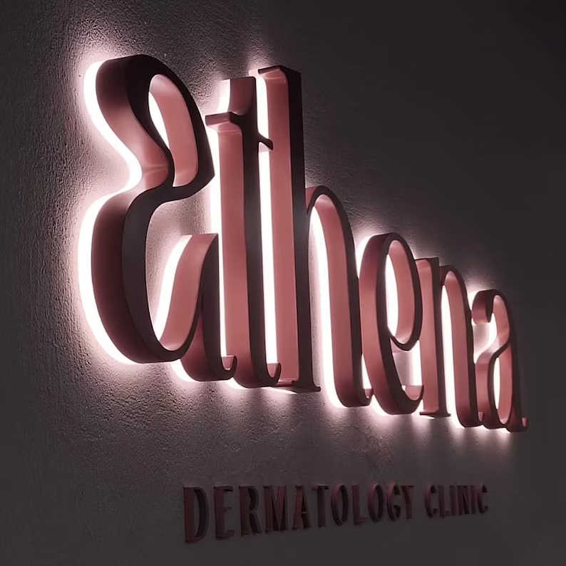 customized metal logo led advertising board wall sign with logo sign board outdoor advertising business name sign