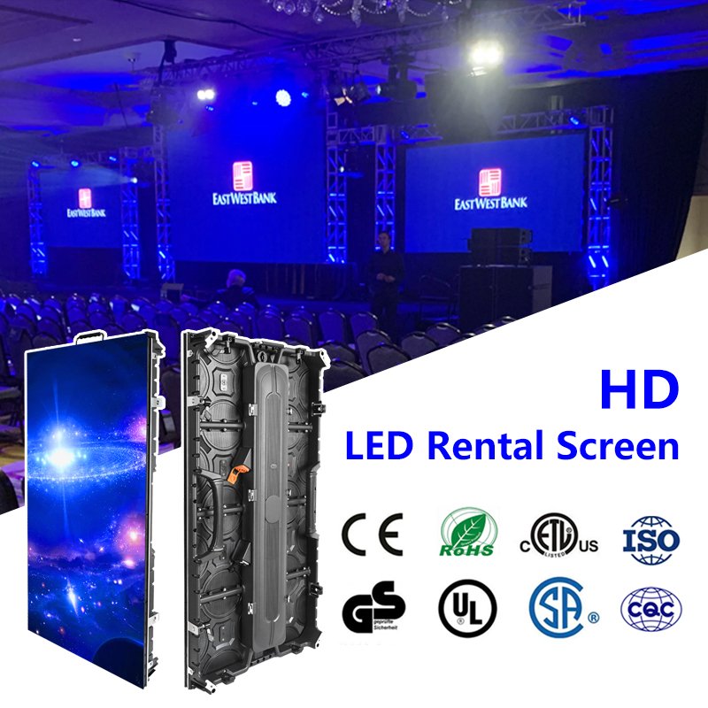 LED Rental wall screen P3 91 waterproof 2 screen advertising outdoor sports event live broadcast with trailer fixed led display