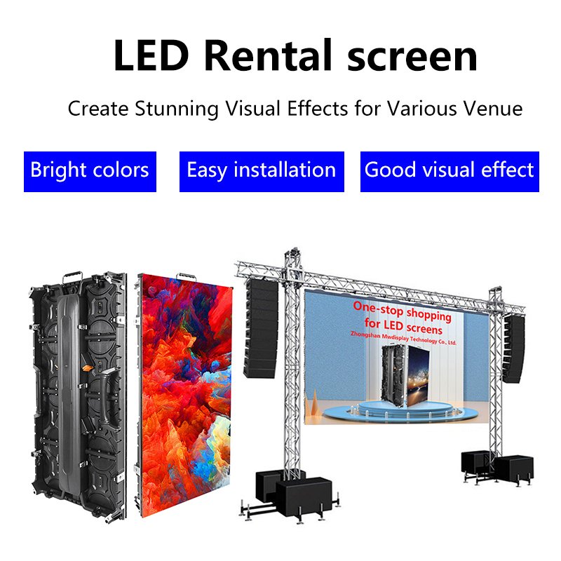 LED Rental wall screen P3 91 waterproof 2 screen advertising outdoor sports event live broadcast with trailer fixed led display