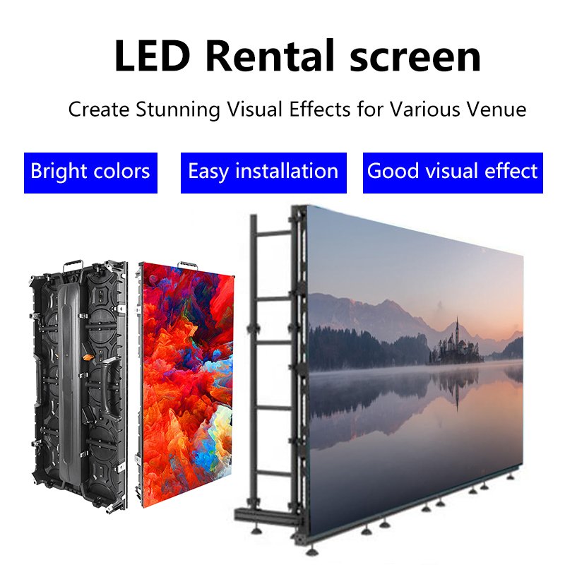 LED Rental wall screen P3 91 waterproof 2 screen advertising outdoor sports event live broadcast with trailer fixed led display