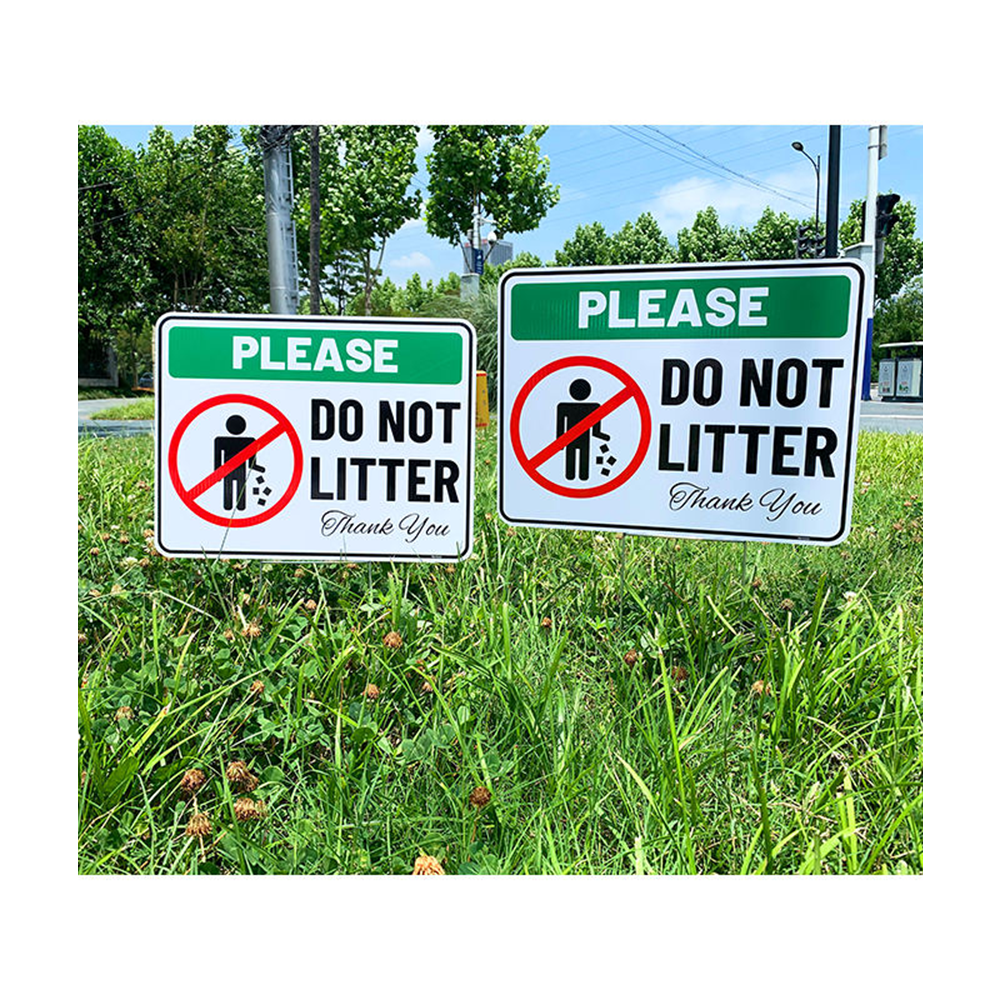 H-Stakes Yard Sign Vendor Matte Printing Waterproof Event Board for Construction Site