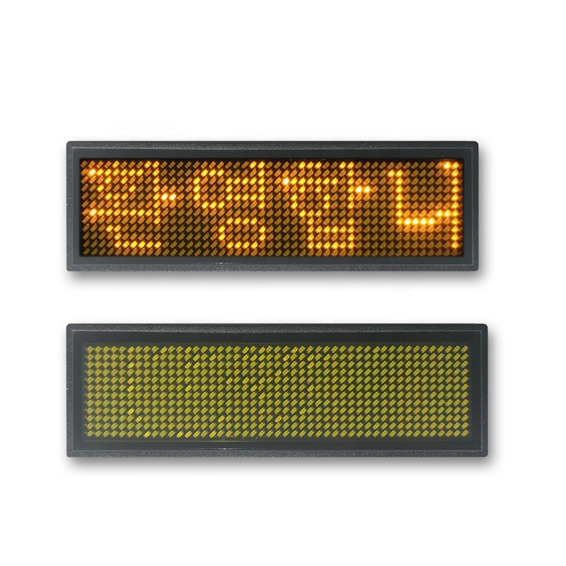 2024 LED Name Badge Editable by PC Digital Programmable Glowing Board Letters Scrolling Tag Badge for Event, Hotel, Restaurant