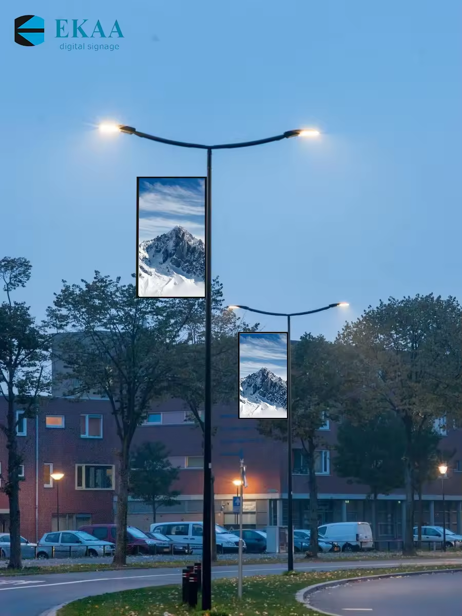 EKAA Android Media Player Box Tv Billboard Outdoor Qled Display Advertising Boards
