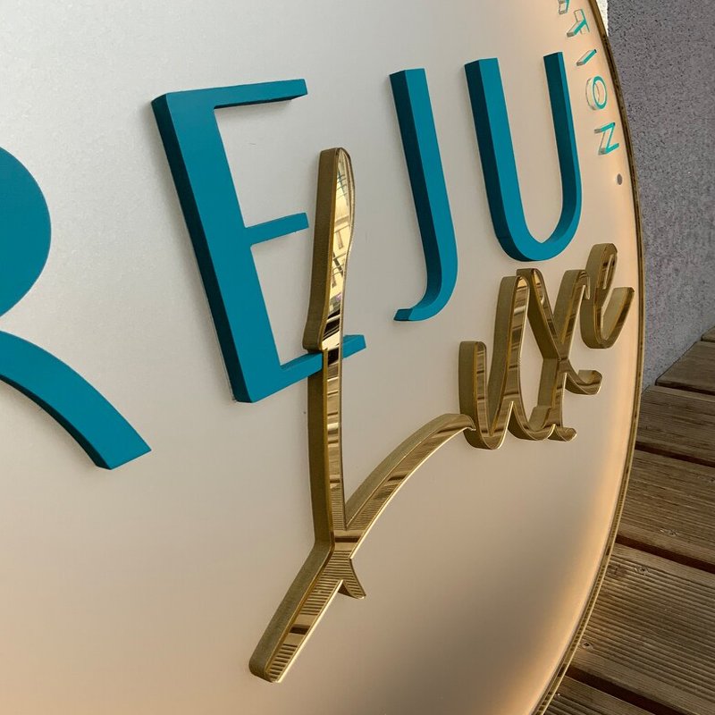 Custom Acrylic Led Sign Board Salon Dimmer Channel Letters Signboard Business Sign Light up Letters Backlit Signs for Office 110