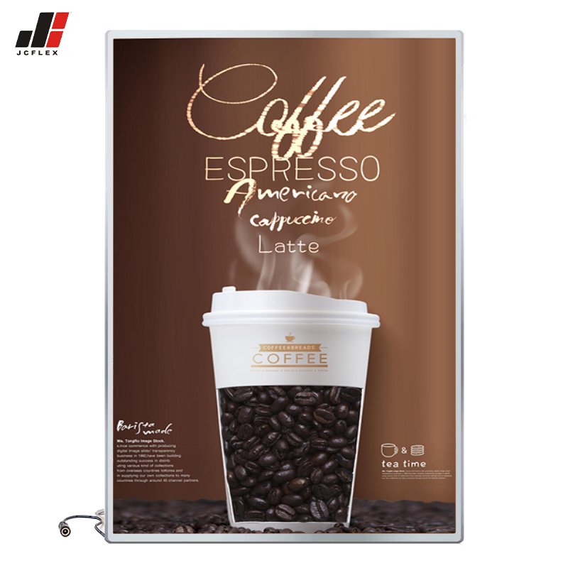 Ultra Slim LED Acrylic Panel Indoor/Outdoor Advertising Light Box Aluminum Profile Frame Rectangle Shape Restaurant Application