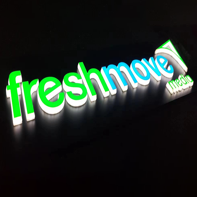 3d Led frontlit Backlit Channel Letters Sign Light company Logo Signage Sign free style Custom 3d acrylic Led Sign for business