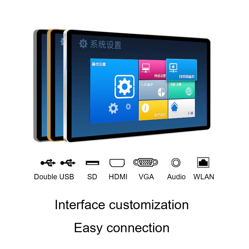 Multi-Size Indoor HD Wall-mounted Commercial Display Ultra-thin Advertising Machine LCD Digital Signage Touch Screen