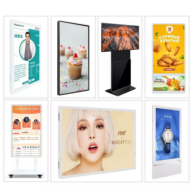 Multi-Size Indoor HD Wall-mounted Commercial Display Ultra-thin Advertising Machine LCD Digital Signage Touch Screen