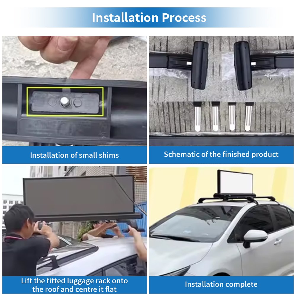 4G Led Taxi Roof Sign Waterproof Two Side Taxi Top Led Screen For Outdoor Advertising