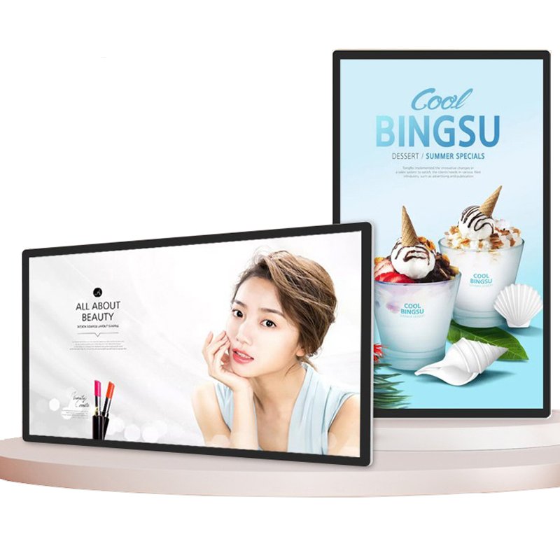 Customized Commercial 55 Inch Wall Mount Large Size LCD Indoor Screen Monitor For Multiple Application Scenarios