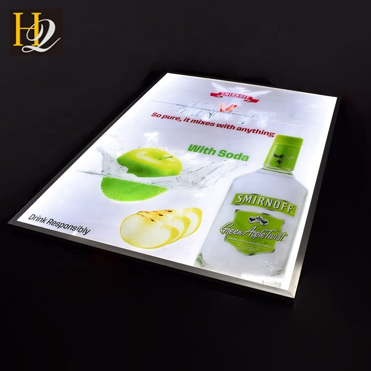 Wholesale high quality acrylic led advertising sign board led acrylic sign acrylic led light box with changeable poster