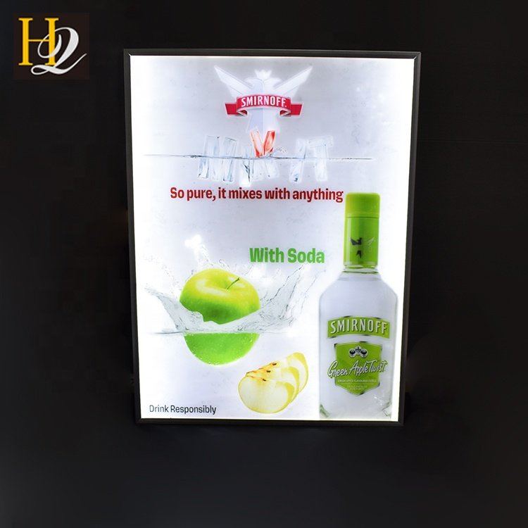 Wholesale high quality acrylic led advertising sign board led acrylic sign acrylic led light box with changeable poster