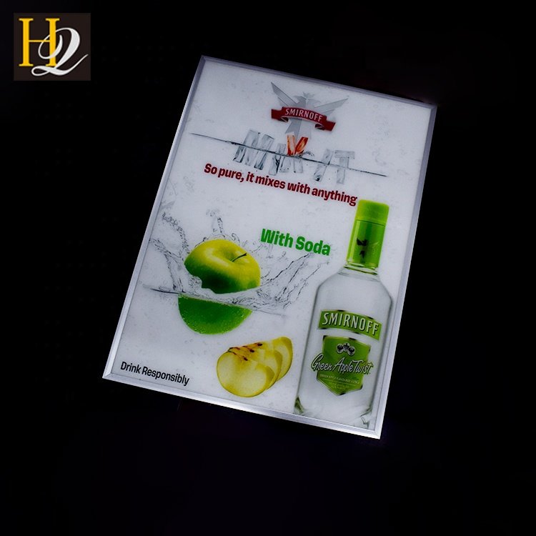 Wholesale high quality acrylic led advertising sign board led acrylic sign acrylic led light box with changeable poster