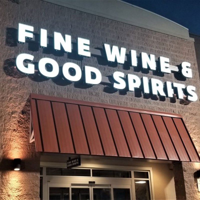 Beer Wine Liquor Led Signs Store Front Advertising Light Liquor Sign Board Led Letters Alphabet