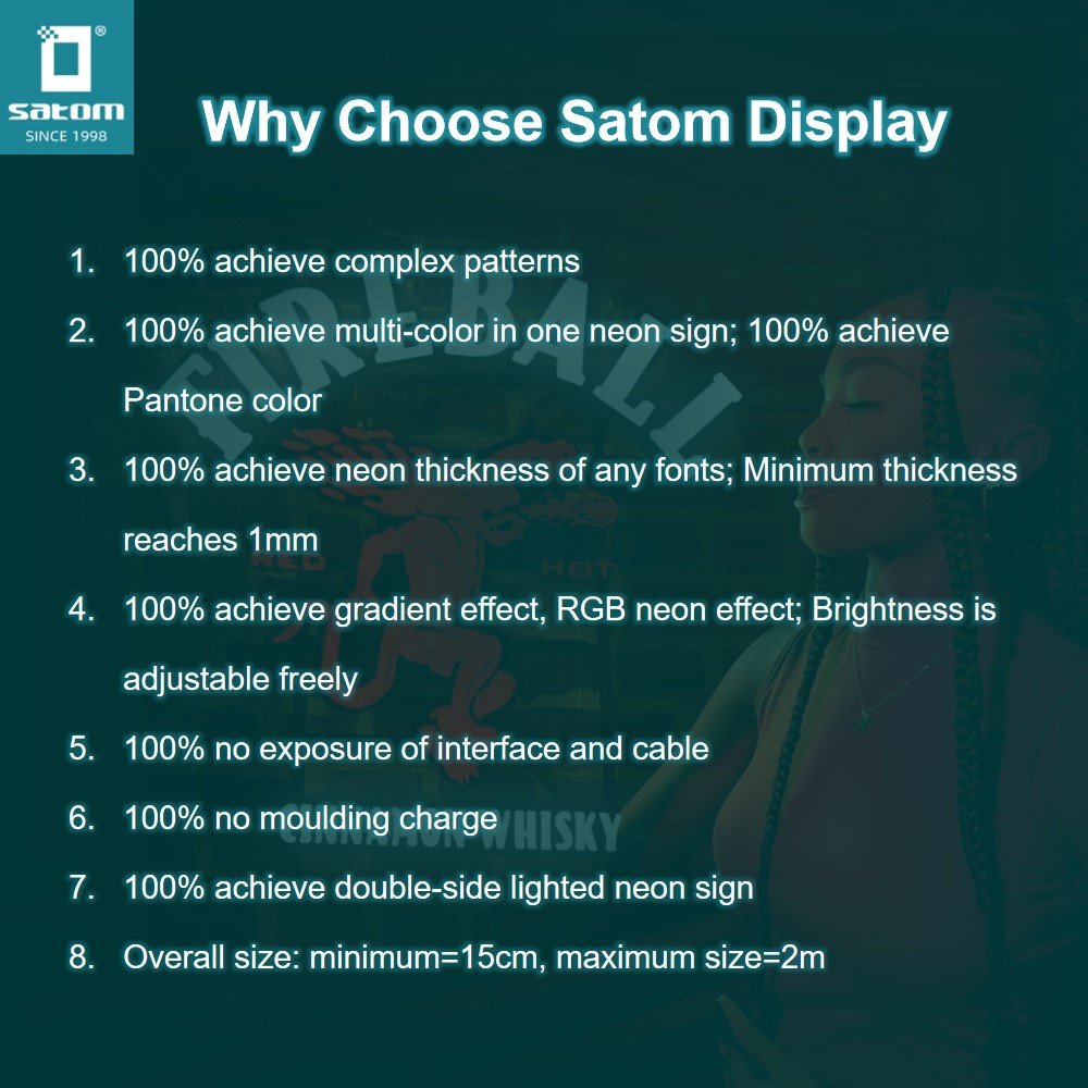 Satom Led Light Neon Sign Board Custom Made Neon Sign Led Light Signage Outdoor For Bar