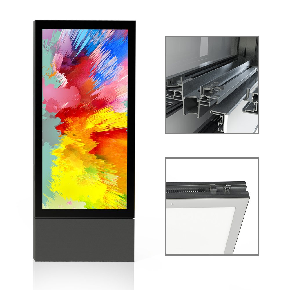 55inch indoor interactive board floor stand lcd led advertising tv player wifi digital signage
