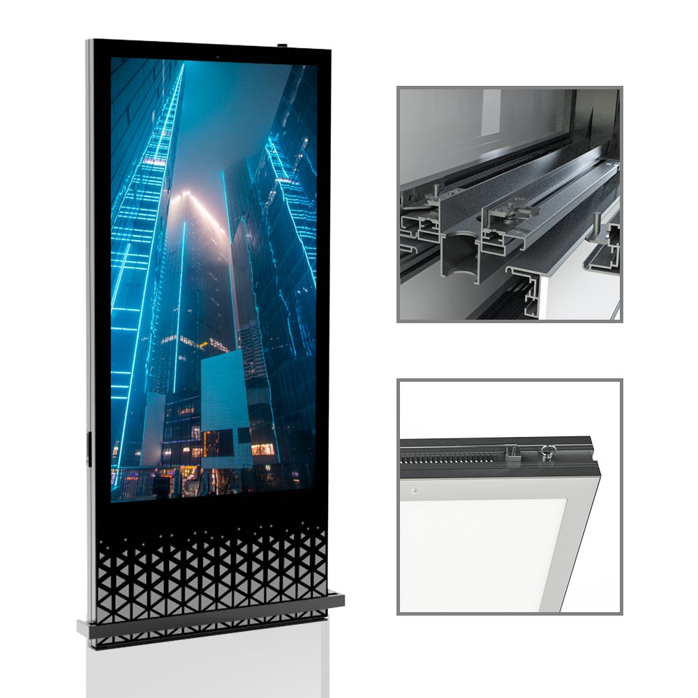 55inch indoor interactive board floor stand lcd led advertising tv player wifi digital signage