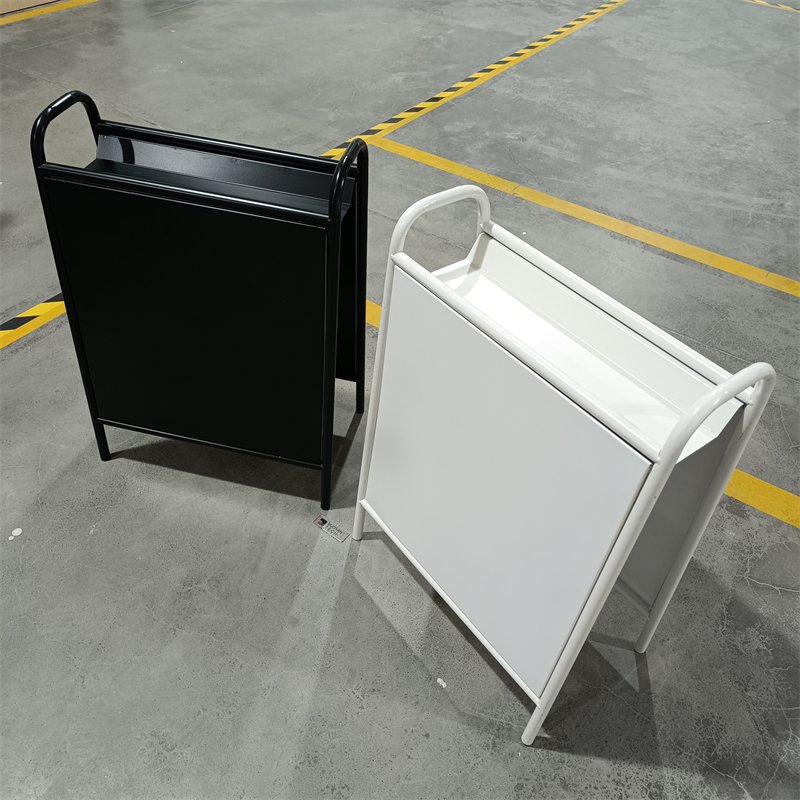 Super Quality Custom Stainless Steel A Frame Sign Commercial Double Sided Outdoor Floor Stand Advertising Metal Sign Board