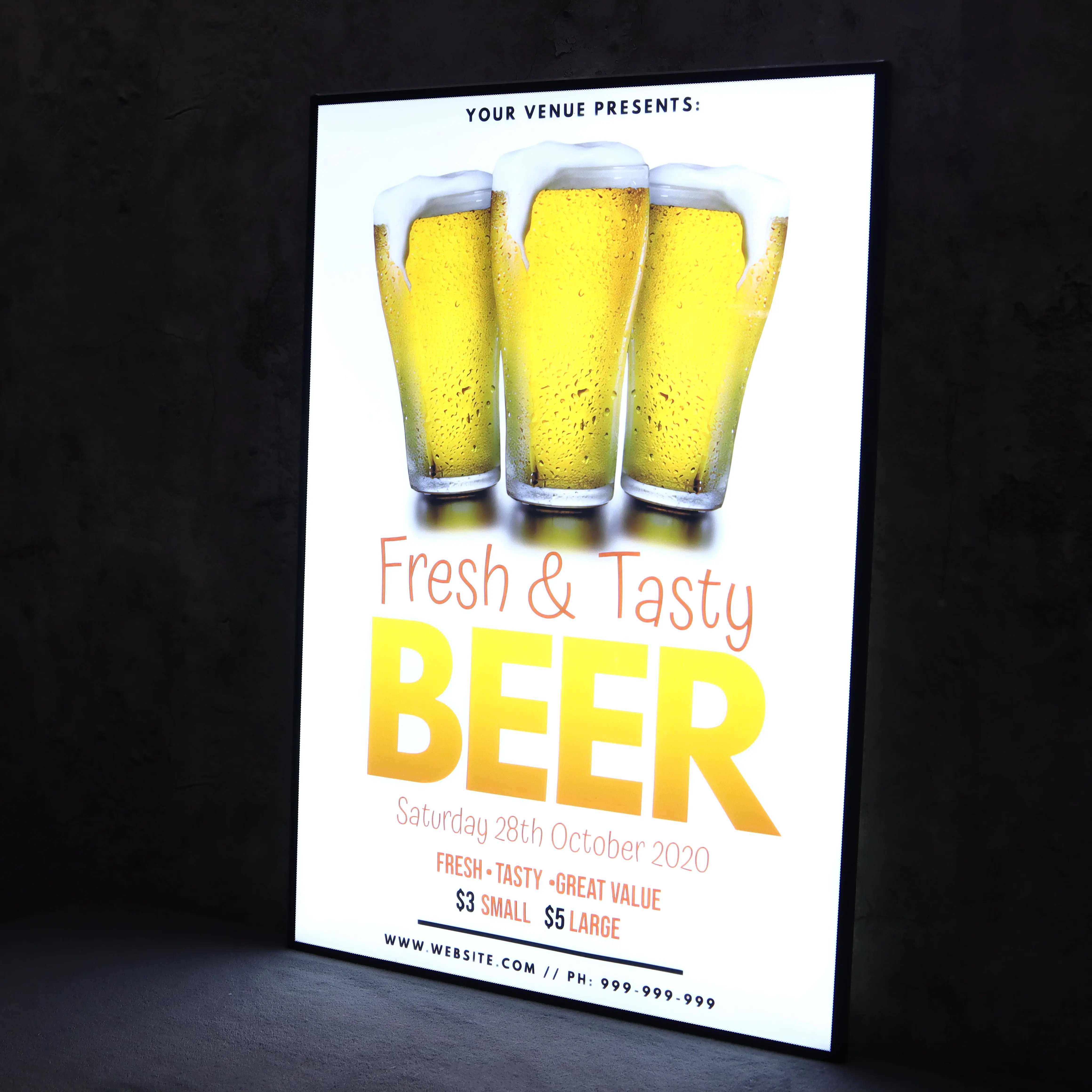 Advertising Backlit Led menu board Light Box sign Led Slim Light Box Advertising Sign Boards